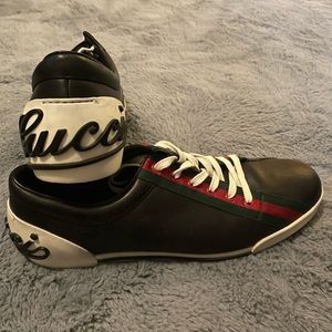 Black leather Gucci Sneakers 12. Will ship same day or next morning.